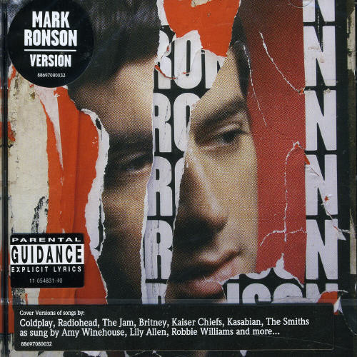 Album cover with a collage of faces and text, featuring Mark Ronson's name.
