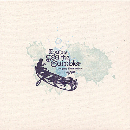 Album cover with text 'That's Sea, the Gambler' and a silhouette of a person in a canoe on a watercolor background.