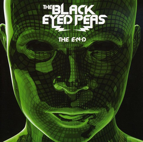 The album cover features a stylized image of a person's face in green, with the text 'The Black Eyed Peas - The E.N.D.'