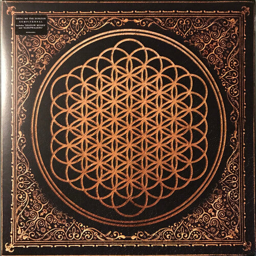 Gatefold jacket of Bring Me The Horizon - Sempiternal LP featuring a circular mandala design in the center, with intricate golden and black detailing around it.