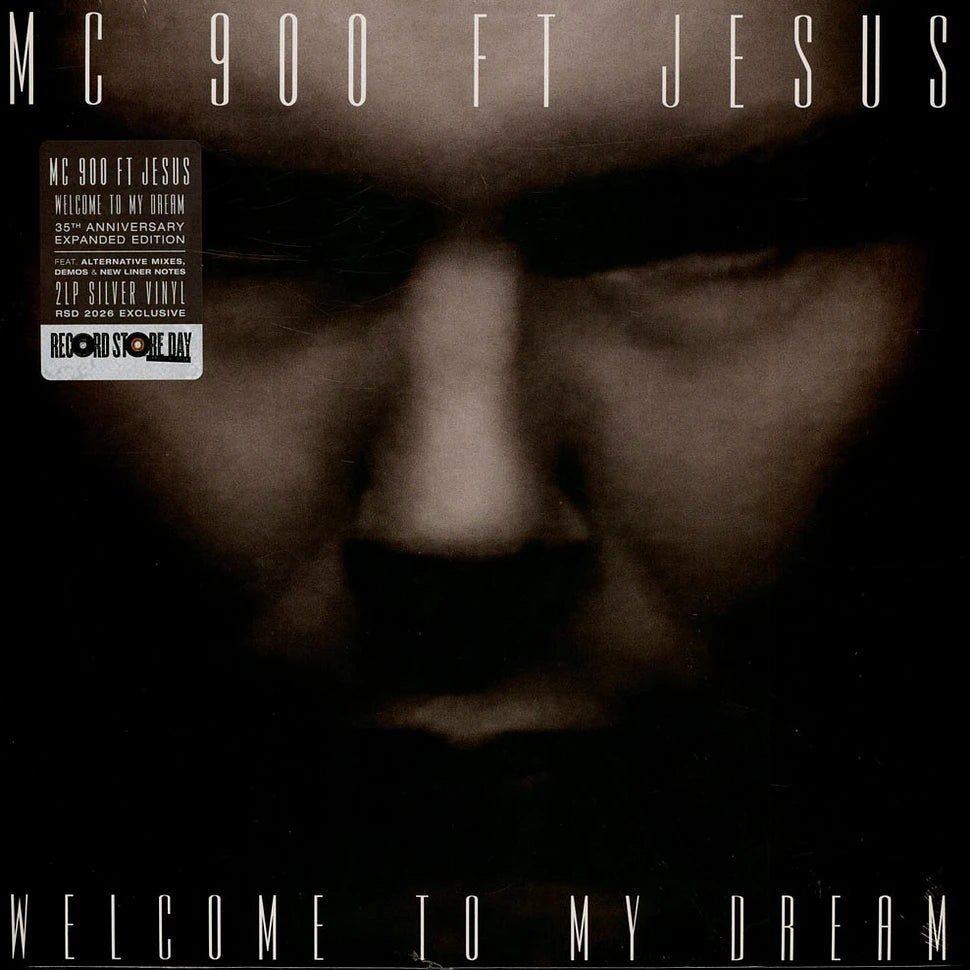 Album cover with a close-up of a person's face and text 'MC 900 FT JESUS Welcome to My Dream'.