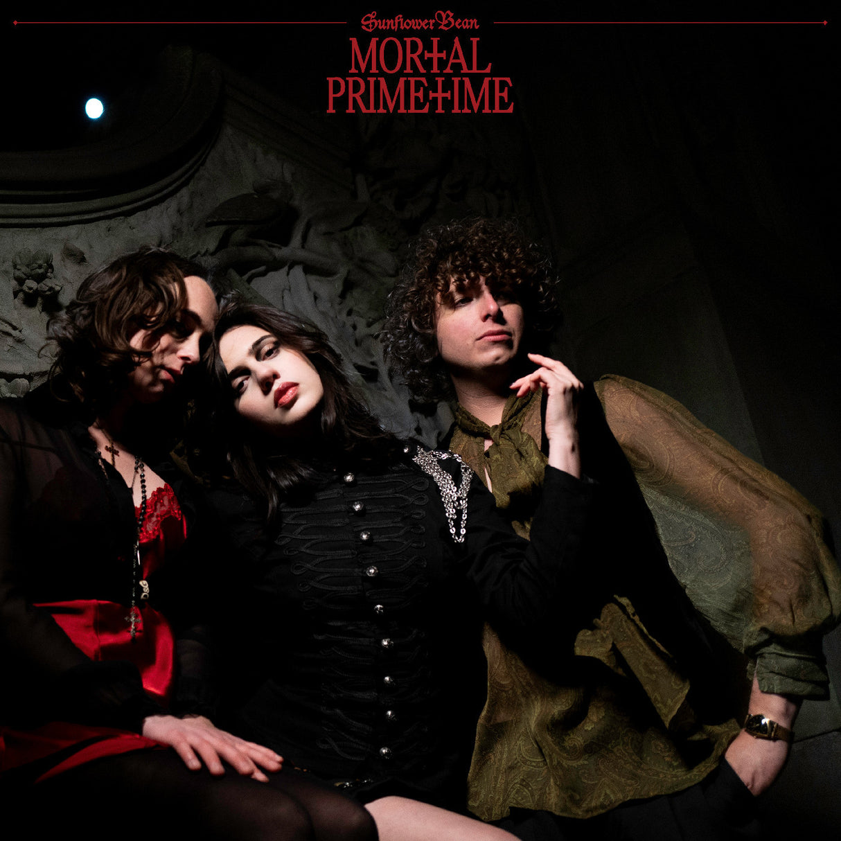 Sunflower Bean - Mortal Primetime LP (Transparent Red Vinyl, Gatefold Gloss Laminate & Embossed w/ Printed Inner, Numbered + Bonus 12)