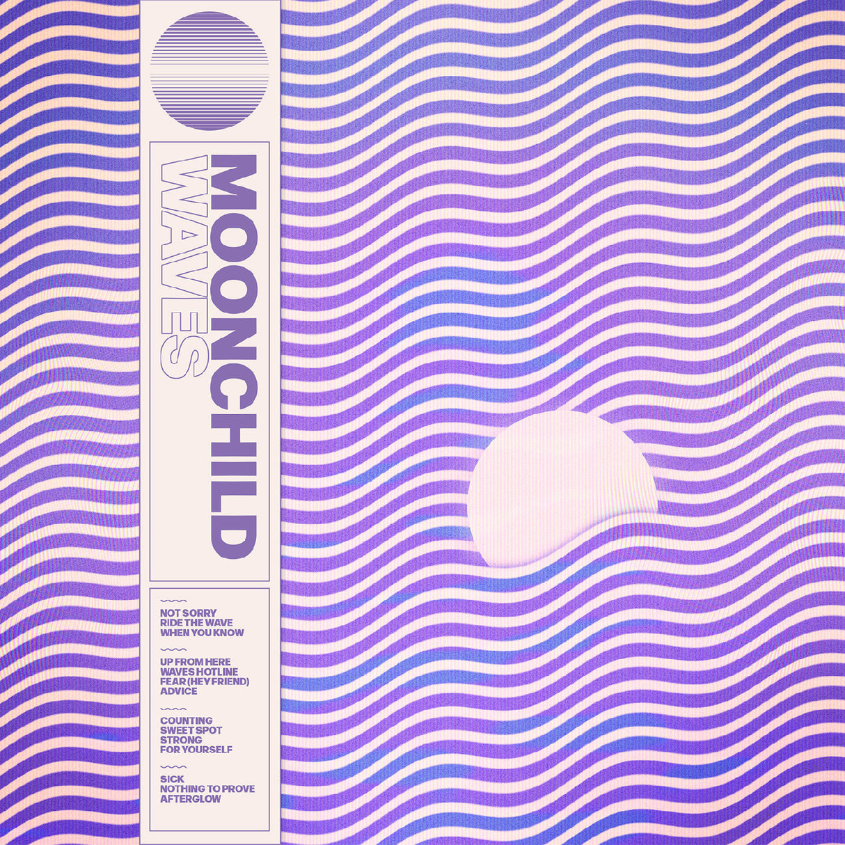 Album cover with wavy pattern and 'Moonchild' text