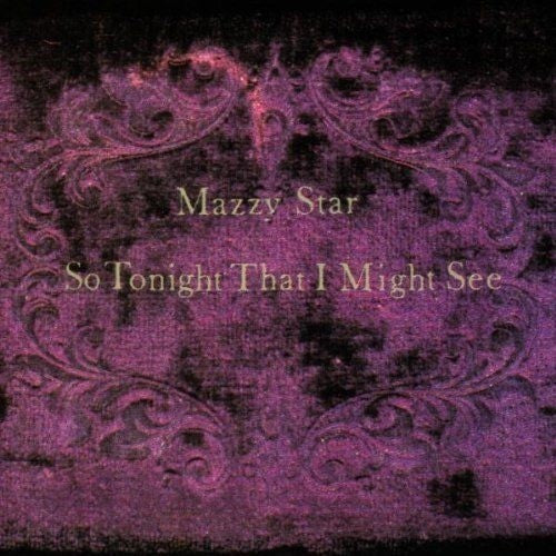 Album cover with decorative text and purple pattern