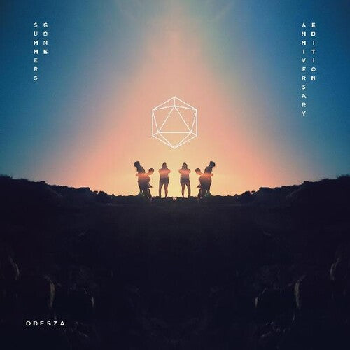 Cover art for Odesza's Summers Gone LP featuring silhouettes of band members against a sunset.