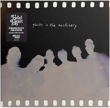 Album cover with silhouettes and text 'Ghosts in the Machinery' by The Head and the Heart.