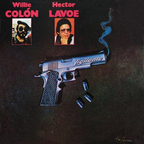 Album cover featuring a .45 caliber pistol with the word 'Vigilante' on it, against a dark background.