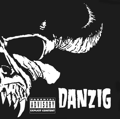 Album cover with a skull and horns design, featuring the word 'Danzig' and a parental advisory label.
