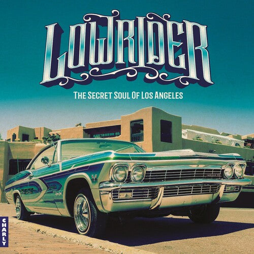 A vinyl record titled 'Lowrider' with a graphic of a lowrider car on the cover, indicating it is a record of soul music with a Los Angeles theme.