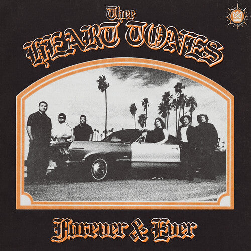 Album cover for 'The Heart Wolves' with a vintage car and palm trees, featuring the text 'Forever & Ever'.