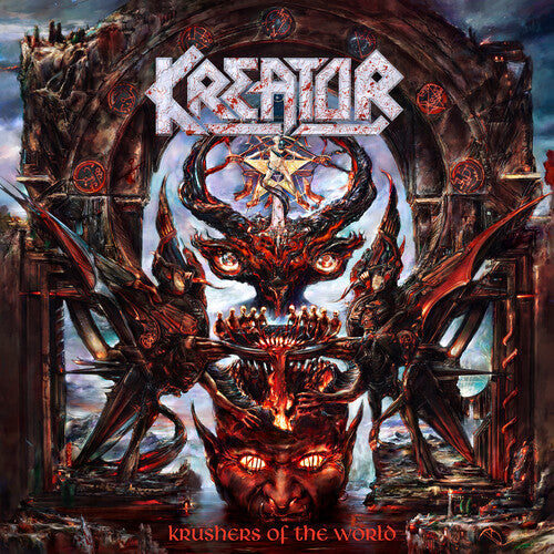 Album cover for 'Kreator' featuring a dragon-like creature with the band's name and album title.