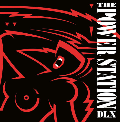 Album cover with red and black design featuring a stylized face and 'The Power Station DLX' text.