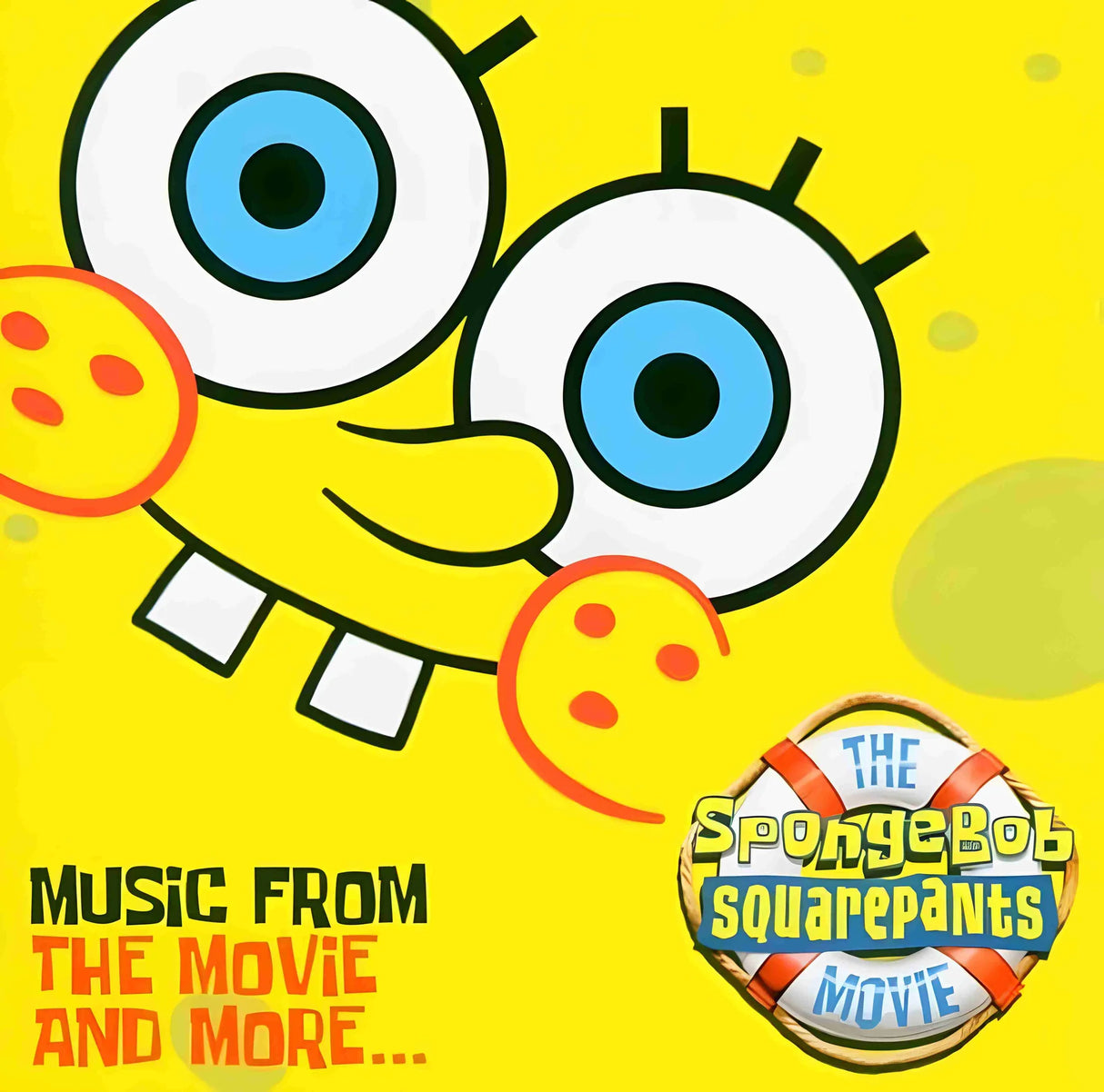 SpongeBob SquarePants album cover with character face and movie title