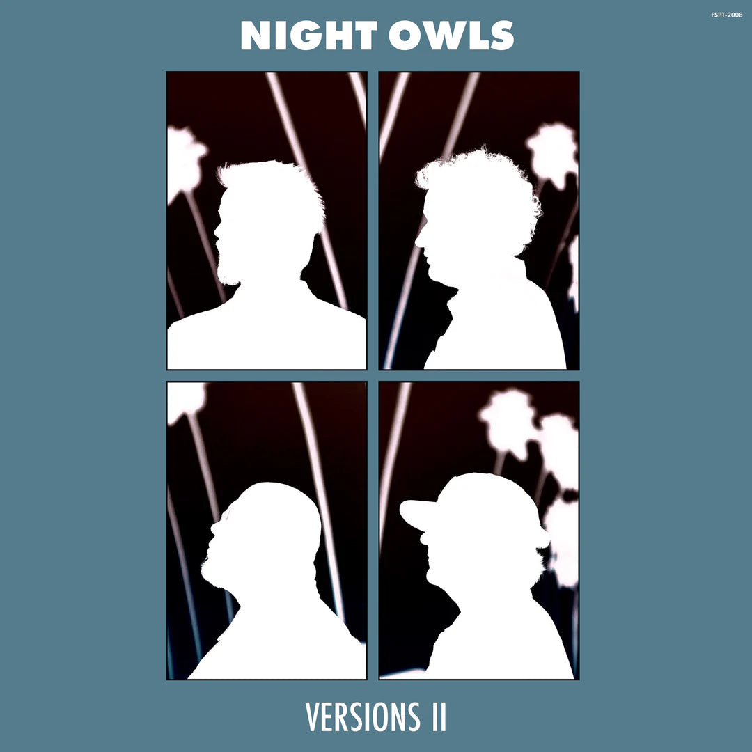 Album cover with silhouettes of people against a dark background, featuring the text 'Night Owls' and 'Versions II'.