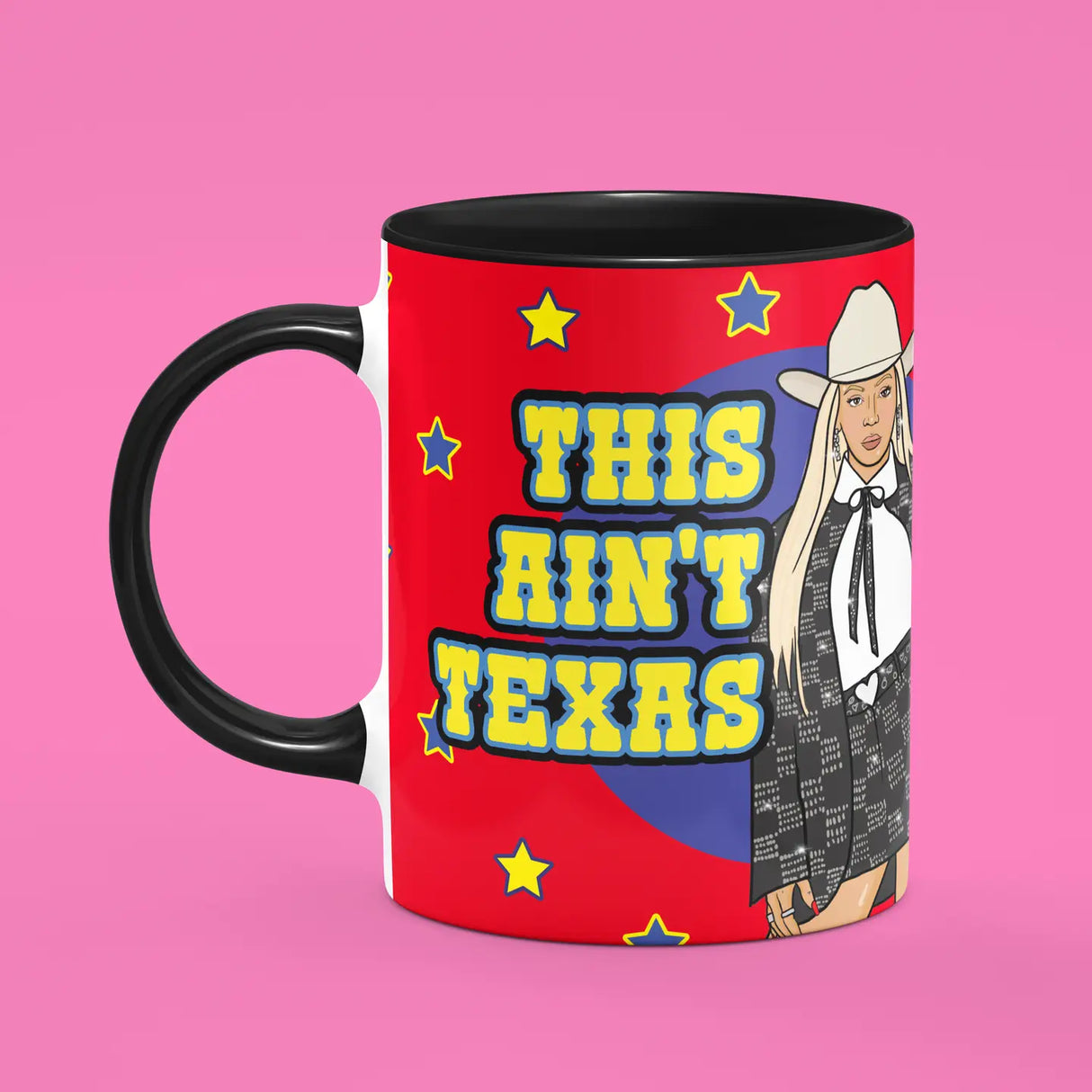Beyonce This Ain't Texas Black Mug