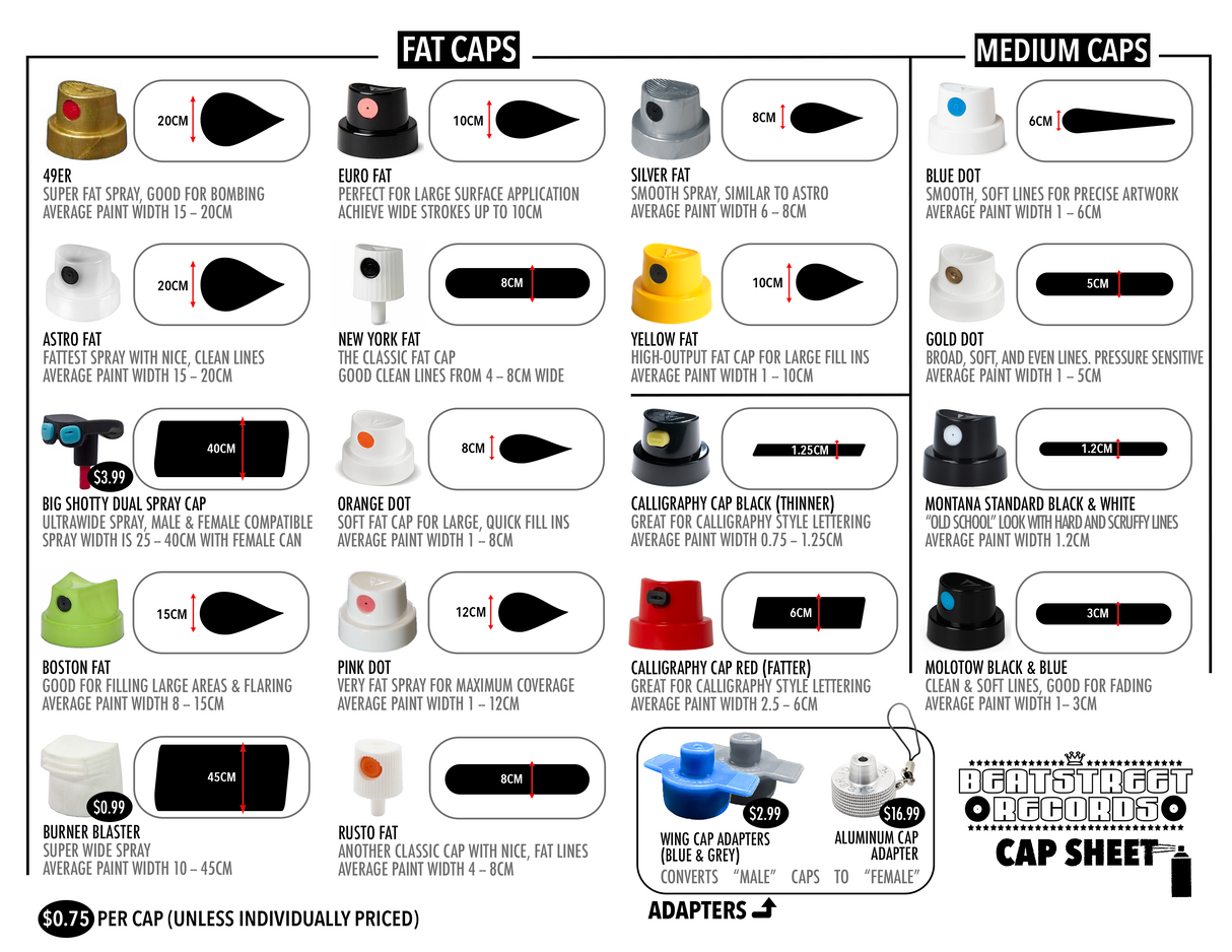 Spray Paint Cap Sheet - Beat Street Records