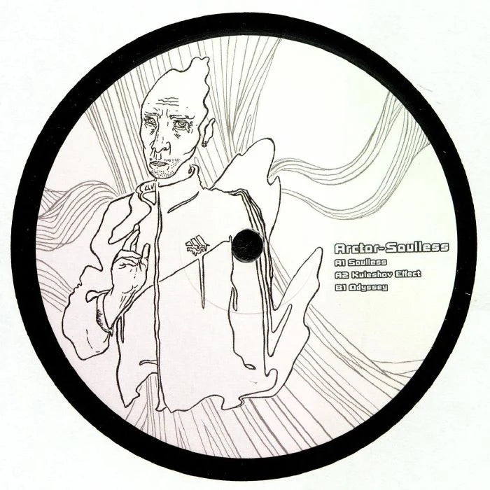 Black and white illustration of a person with abstract patterns in the background, featuring text on a white background.