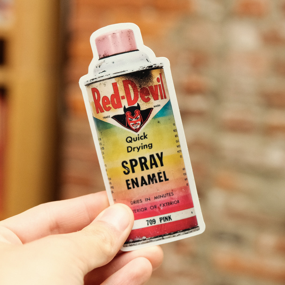 Paint Can Sticker - Red Devil