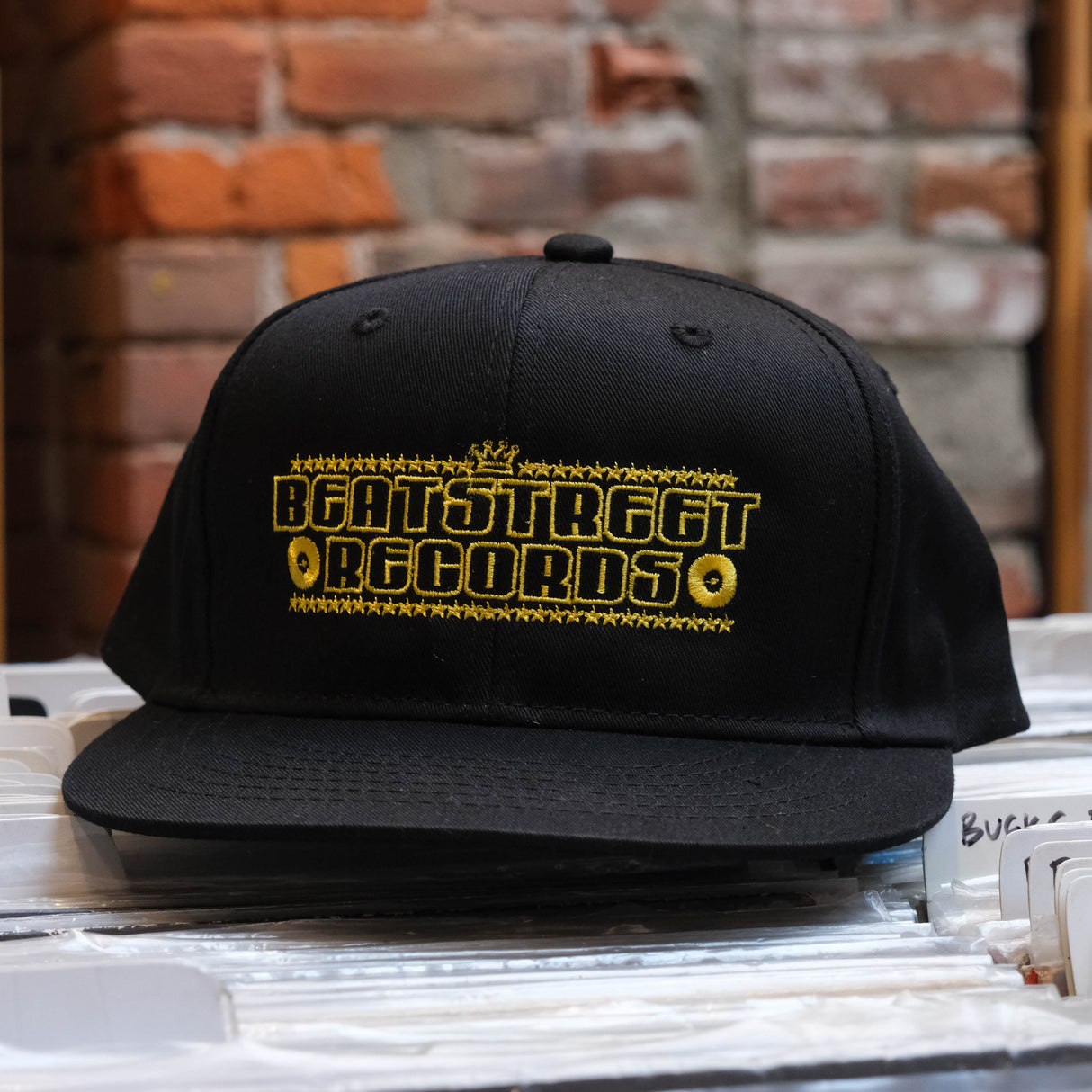 Beat Street Snapback Hat - Black with Yellow Logo