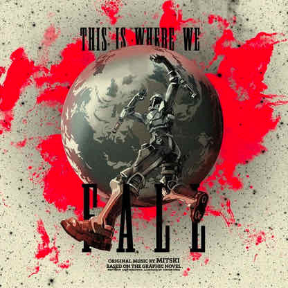 Album cover with a globe and person holding up a hand, surrounded by red splashes and text.