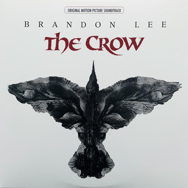 The Crow original motion picture soundtrack album cover featuring a black and white image of a crow with a dark background.