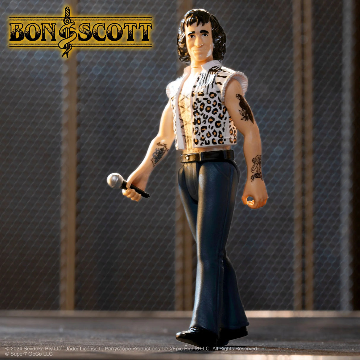 Bon Scott ReAction Figures Wave 2 Bon Scott (Leopard Print)