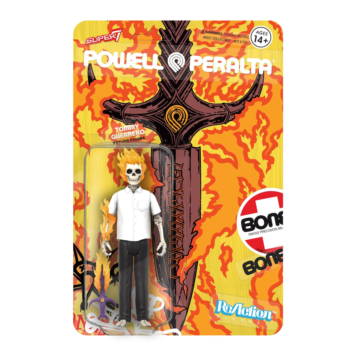 Powell-Peralta ReAction Figure Wave 3 Tommy Guerrero Flaming Dagger (Recolor)