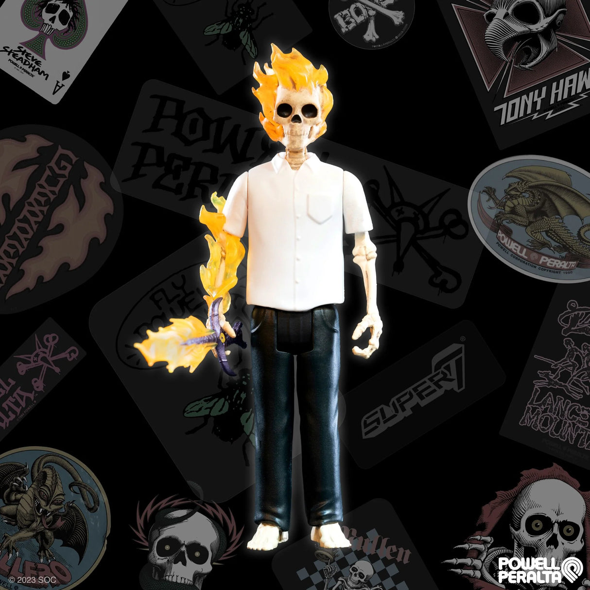 Powell-Peralta ReAction Figure Wave 3 Tommy Guerrero Flaming Dagger (Recolor)