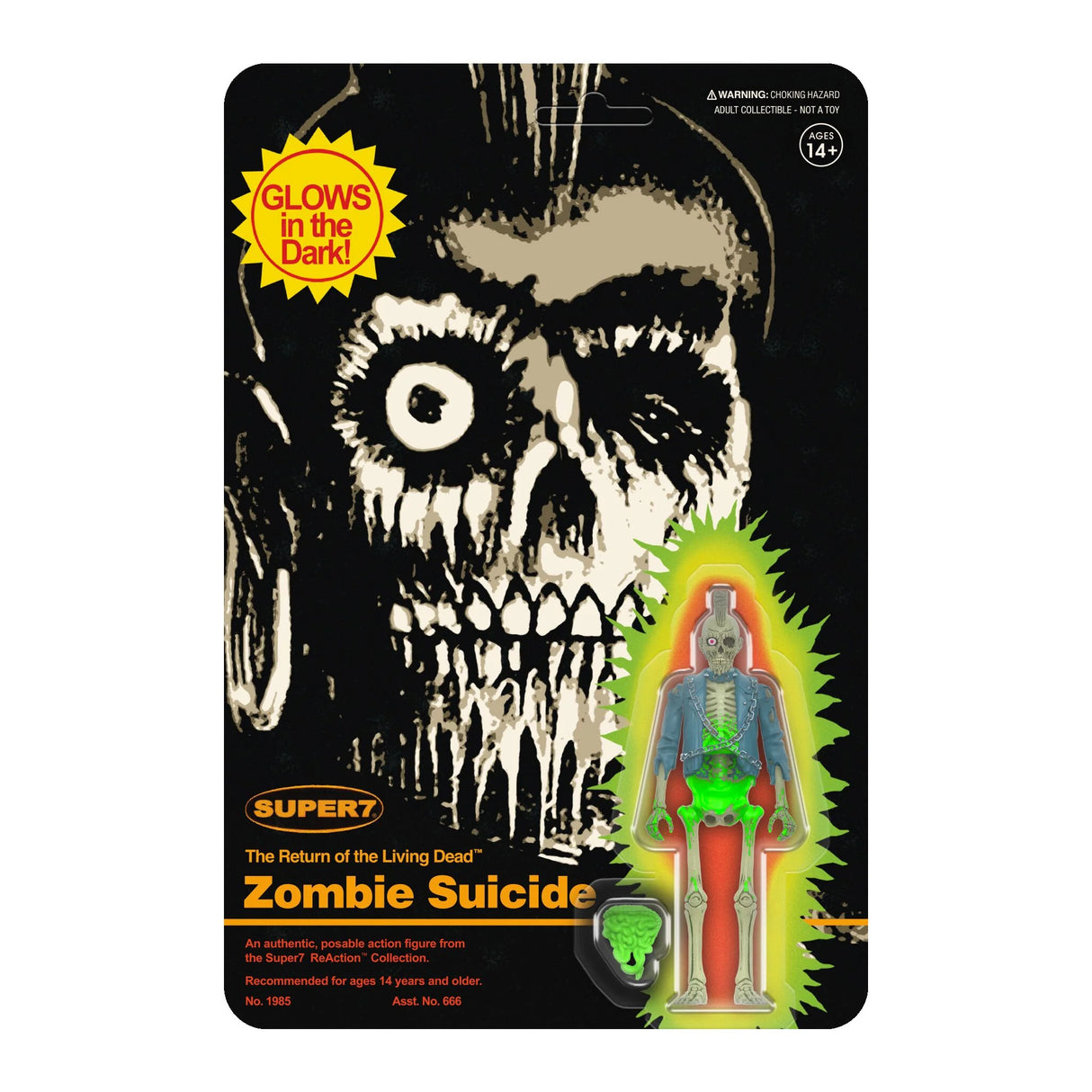 Return of the Living Dead ReAction Figures Wave 5 Zombie Suicide (Monster Glow)