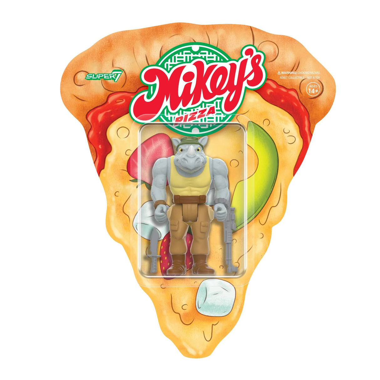 Teenage Mutant Ninja Turtles ReAction Figures Wave 10 Rocksteady Weird Pizza To Go