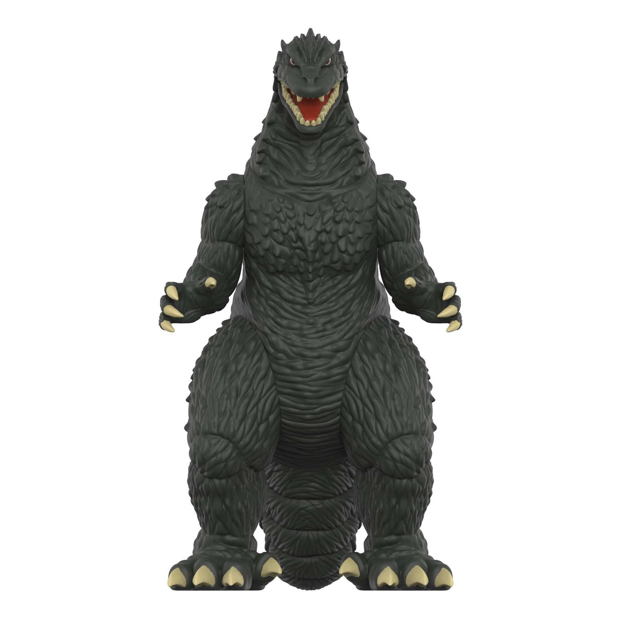 Godzilla action figure on a white background