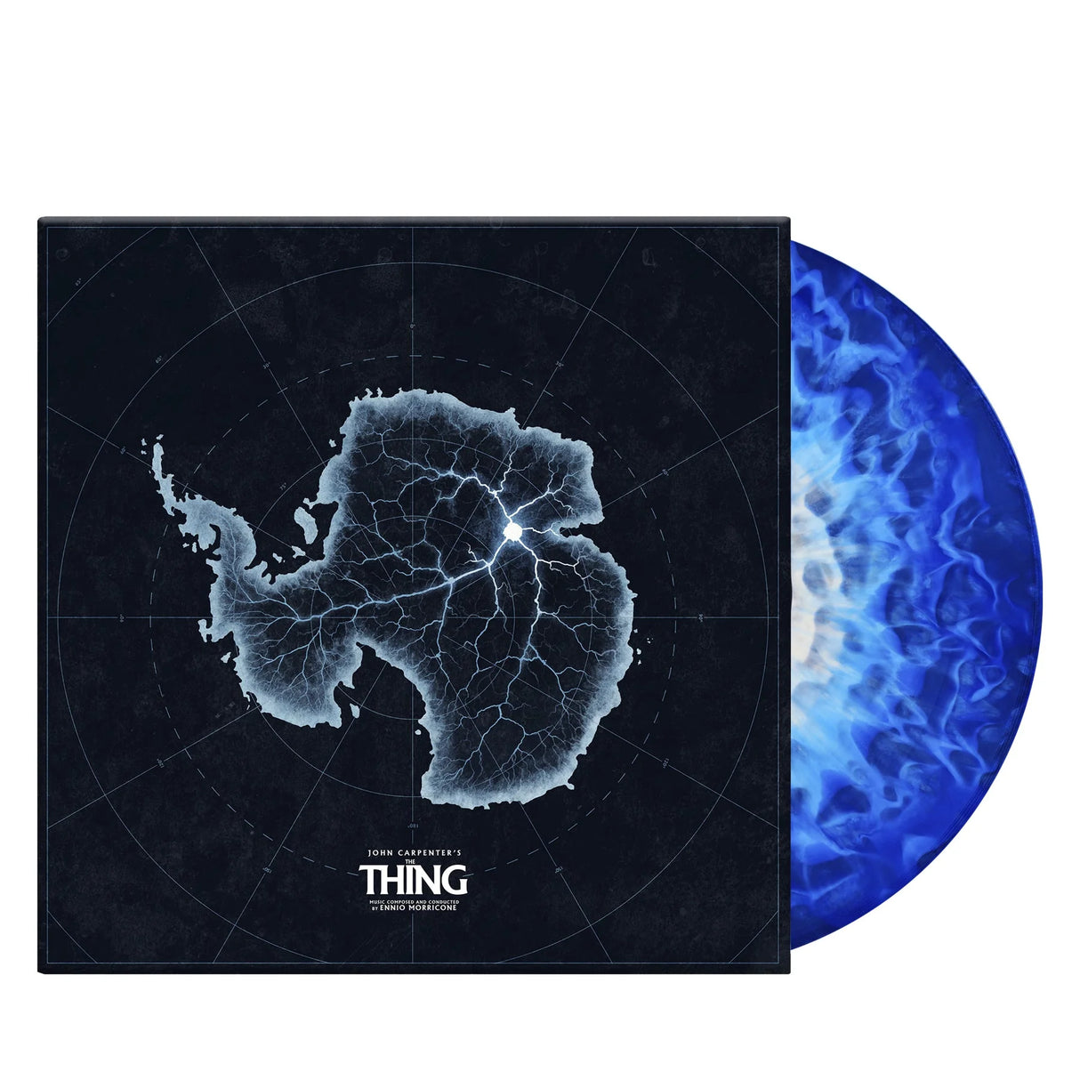 Ennio Morricone "John Carpenter's The Thing (Original Motion Picture Soundtrack)" LP (White On Blue Haze Vinyl)