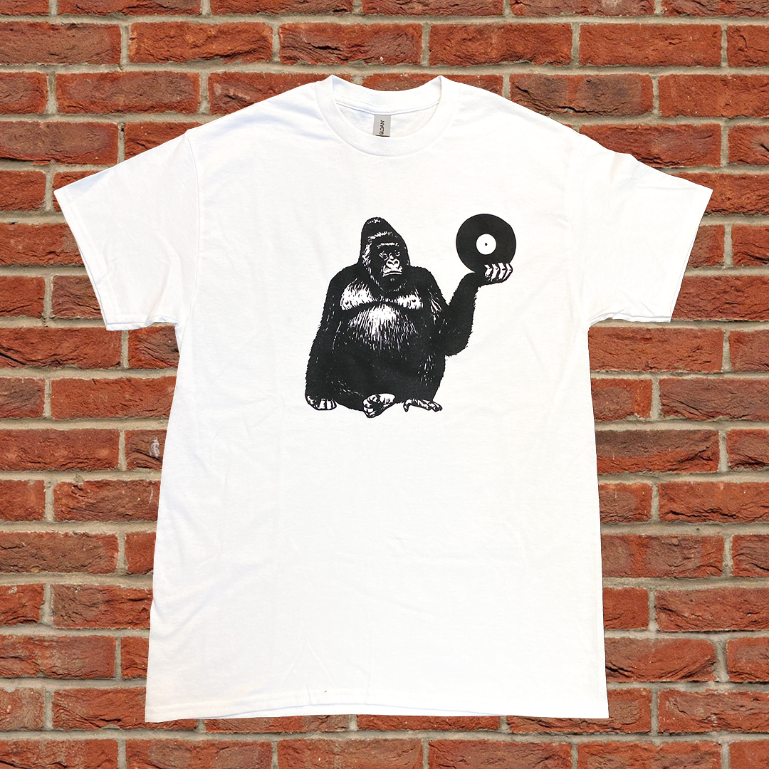 Beat Street Records T-Shirt (Black and White Gorilla On White)