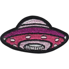 Ufo - Pink and Purple Flying Saucer Patch