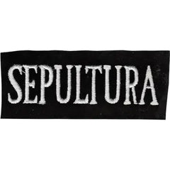 Sepultura - White On Black Logo Patch