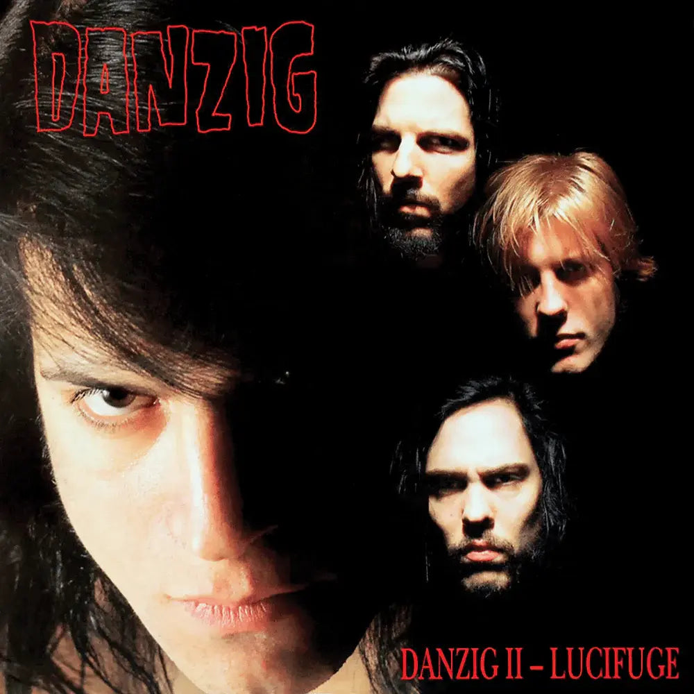 Album cover for 'Danzig II - Lucifuge' featuring four band members with the band name at the top.