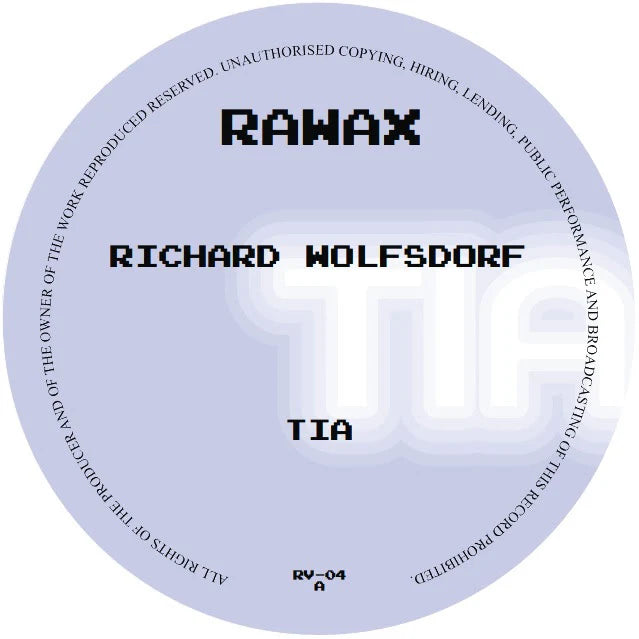 Disc with 'RAWAX' and 'Richard Wolfsdorf' text on a white background