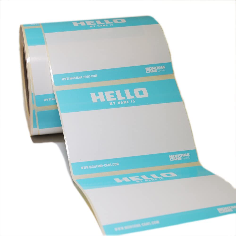 Montana Hello My Name Is Stickers Blue