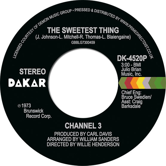 Channel 3 - The Sweetest Thing 7-Inch
