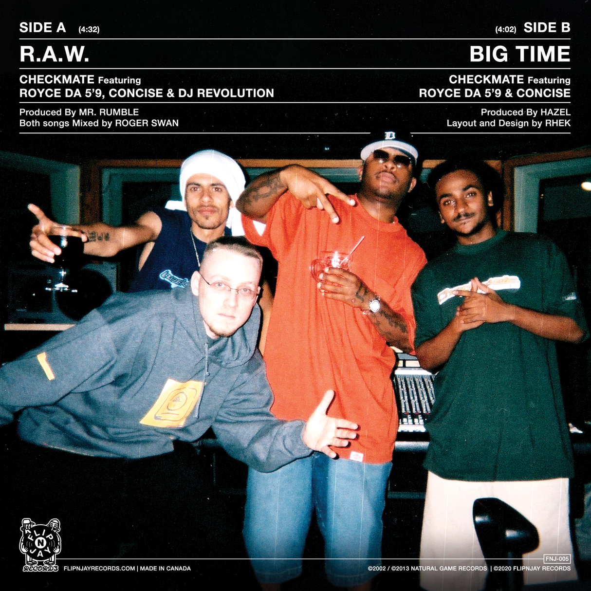 Checkmate feat Royce Da 5'9, Concise & DJ Revolution - R.A.W. / Big Time 7-Inch