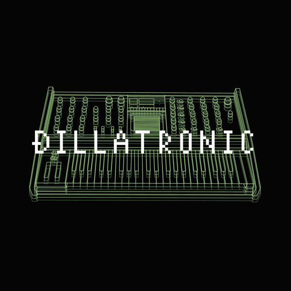 Album cover for J Dilla's Dillatronic featuring a digital rendering of a keyboard with the title text.