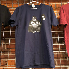 Beat Street Records T-Shirt (Black and White Gorilla on Navy)