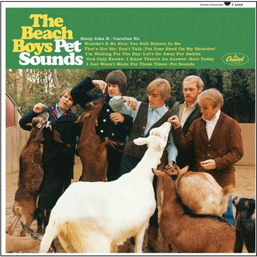 The cover image features The Beach Boys with goats on a farm, commemorating the 50th anniversary of the album 'Pet Sounds'.
