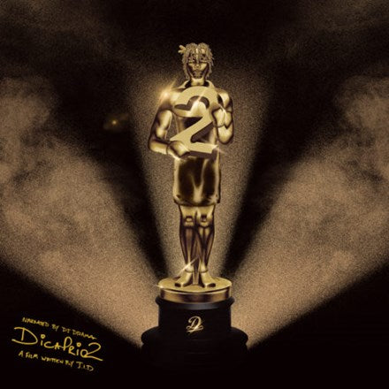 Album cover featuring a golden statue holding a number 2, with a dark background and smoke effects.