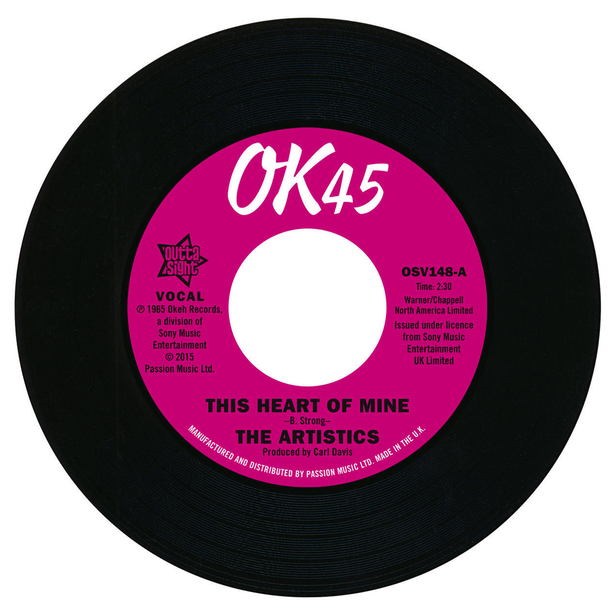 The Artistics - This Heart Of Mine 7-Inch