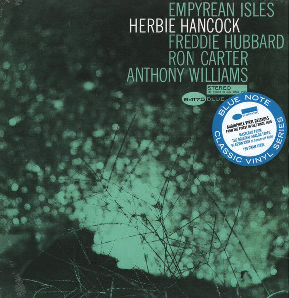 Herbie Hancock - Empyrean Isles album cover featuring a green and black visual design with text and the Blue Note label.
