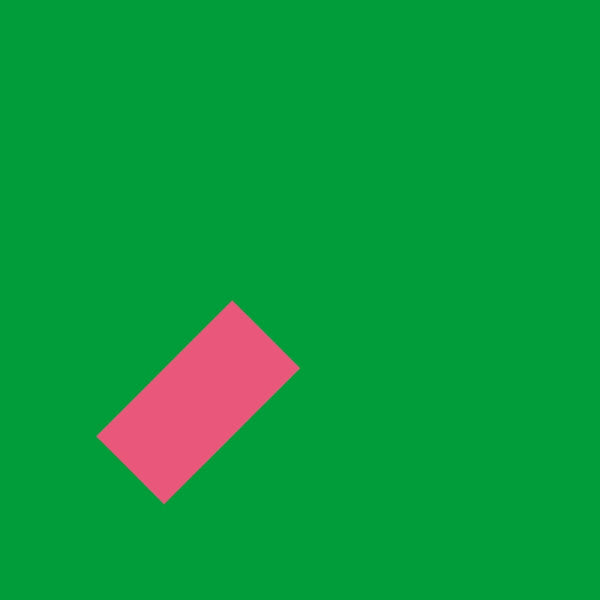 Album cover art for Gil Scott Heron & Jamie XX - We're New Here LP featuring a green background with a prominent pink rectangle.