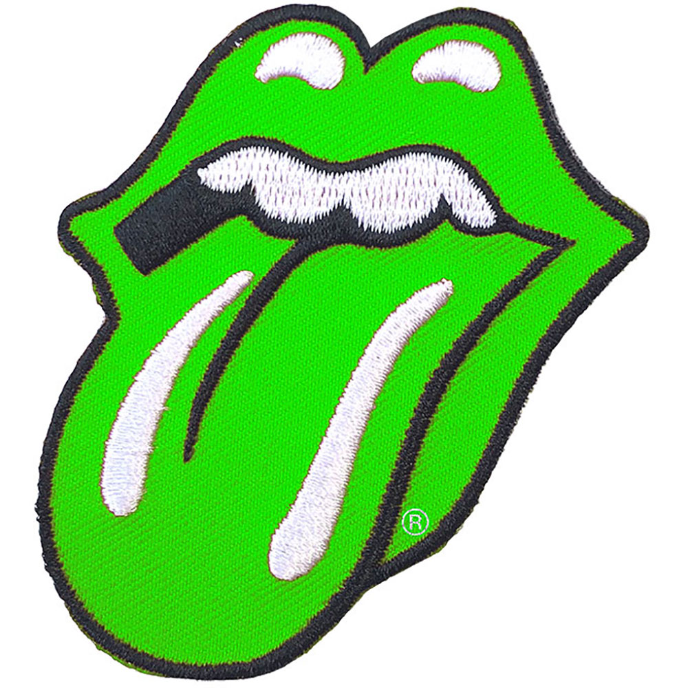 The Rolling Stones Standard Patch - Classic Tongue Green Embroidered