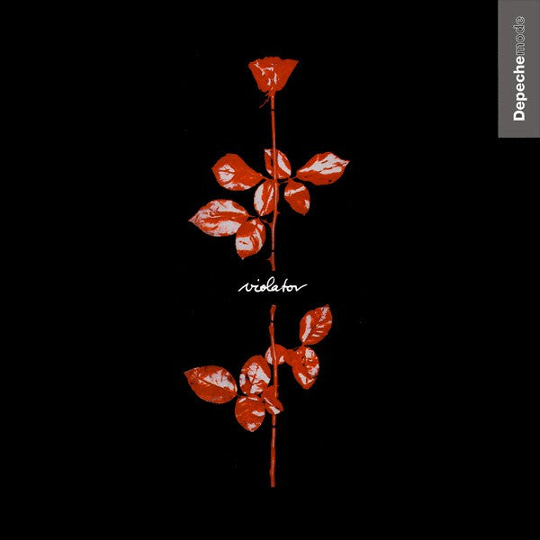 Depeche Mode - Violator album cover featuring a red plant against a black background.