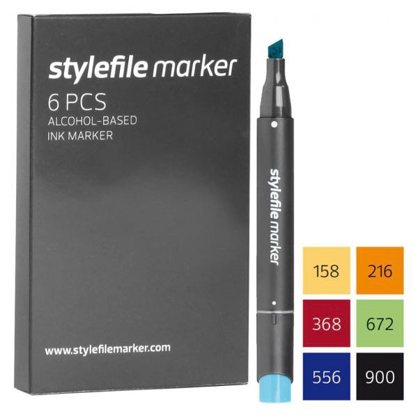 Stylefile 6 Classic Marker Set (Starter Kit)